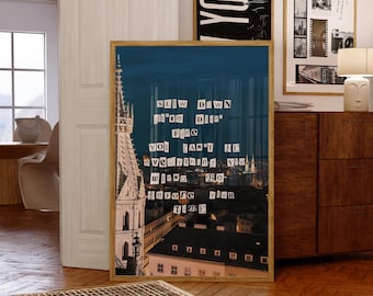 Vienna Billy Joel Magazine Letters Digital Wall Art/Poster