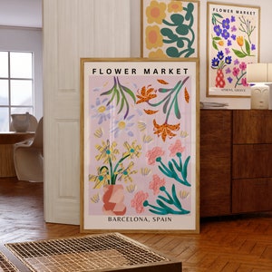 Barcelona Spain Flower Market Digital Wall Art/Poster
