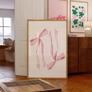 Coquette Pink Bows Digital Wall Art/Poster