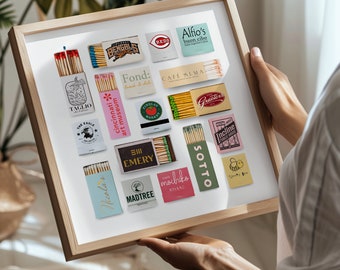 Cincinnati City Matchboxes & Matchbooks Collage Digital Wall Art/Poster