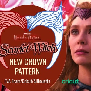 WandaVision Scarlet Witch New Costume Crown PDF Pattern for EVA Foam, Cricut, Silhouette