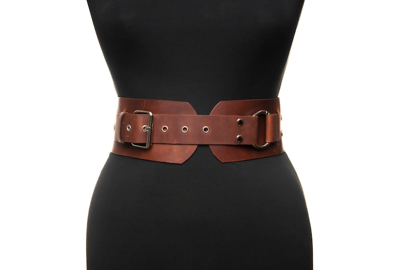 Wide Leather Belt for women waist high waist belt dress Etsy