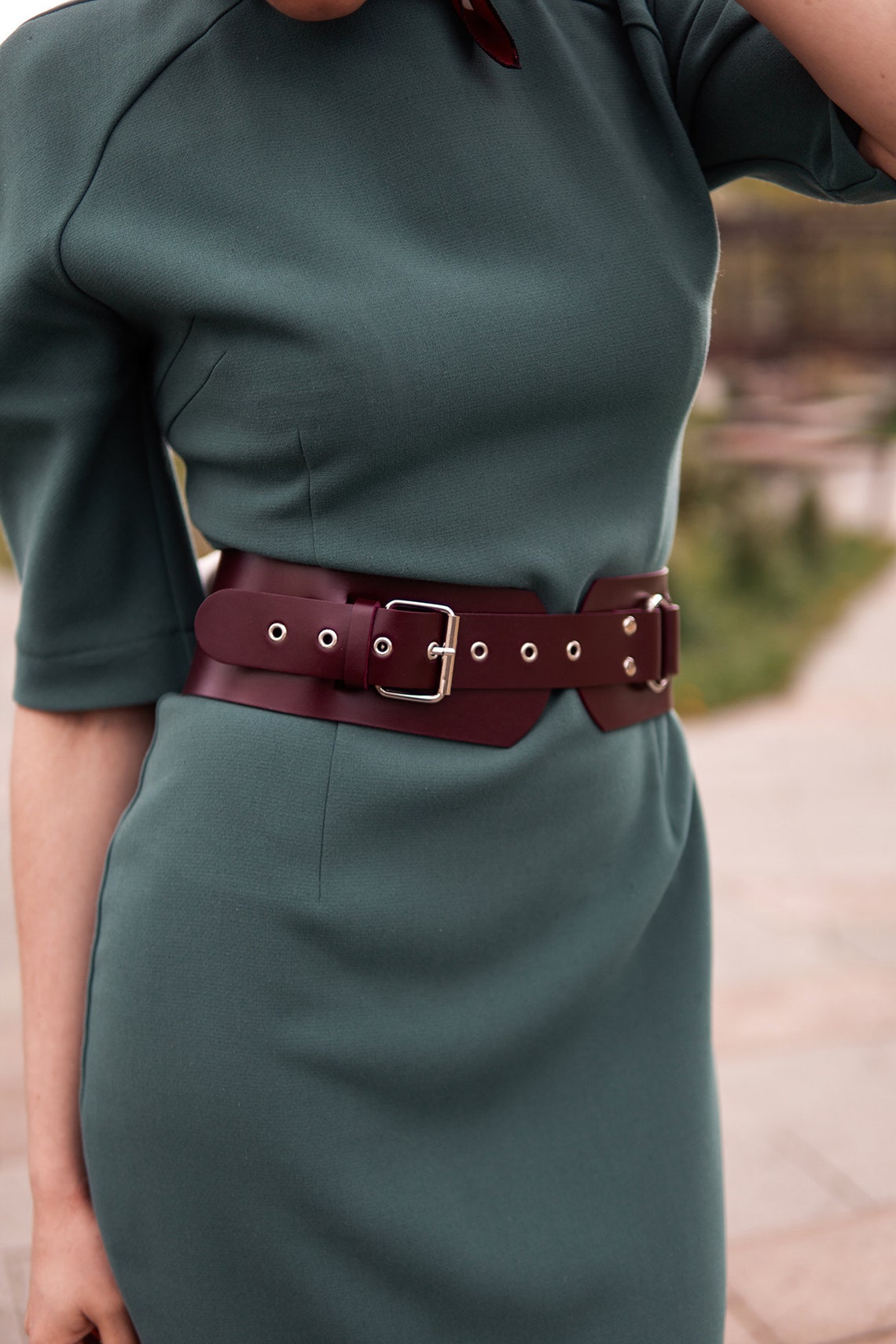 Women belt for dress wide belt waist belt beige belt black Etsy
