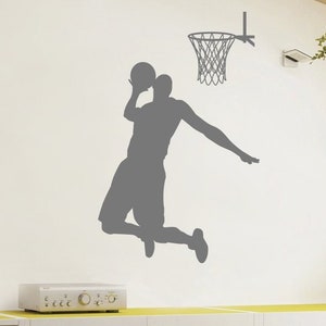 Basketball wall decal, basketball wall sticker, basketball stickers, sport wall stickers, sports wall decor, basketball wall decor