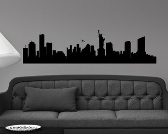 New York skyline wall decal, New York wall sticker, City wall sticker, New York silhouette wall sticker, New York silhouette wall decal