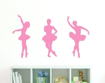 Ballerina Wall Art Stickers, Ballet Wall Art, Girls Wall Stickers, Girls Wall Art, Ballerina Stickers