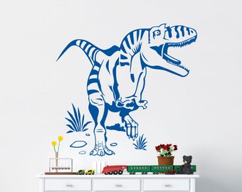 Large Dinosaur wall sticker, T Rex Dinosaur Wall Art, Dinosaur Wall Decal, Dinosaur Wall Stickers, Dinosaur Wall Decor, Boys Room Decor