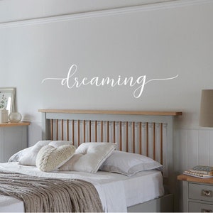 Dreaming word wall sticker, dreaming wall decal, dreaming wall art, dream wall decor, dream wall art, bedroom wall art, bedroom wall sticker