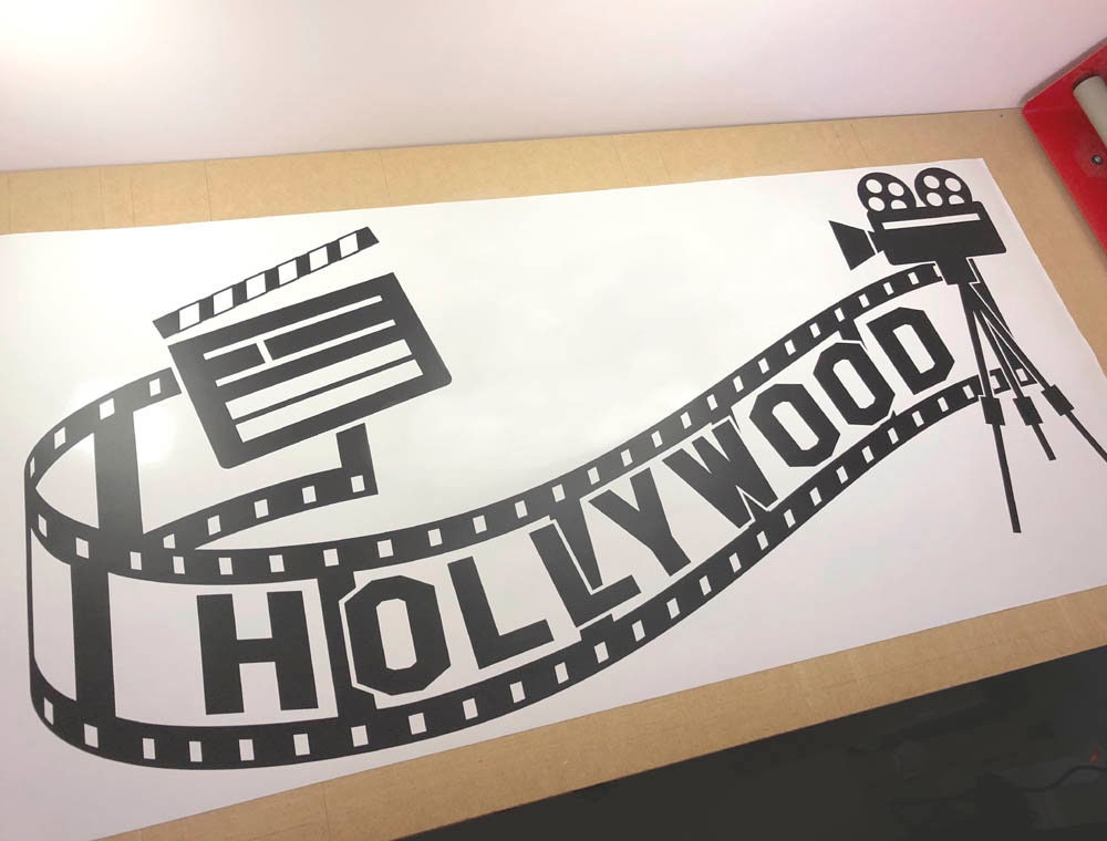 Hollywood Wall Sticker Hollywood Movie Decor Sticker Movie | Etsy