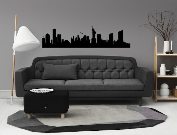 New York skyline wall decal, New York wall sticker, City wall sticker, New York silhouette wall sticker, New York silhouette wall decal