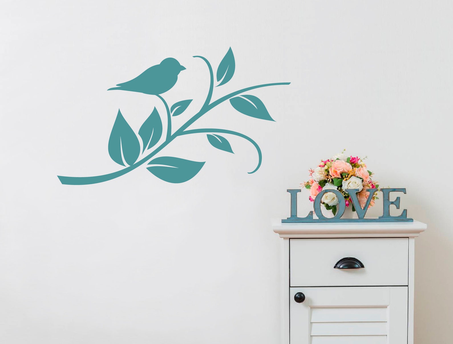 Decorative Bird Wall Sticker Bird Wall Decal Bird Wall Etsy UK