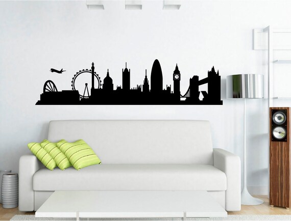 Wall Sticker London, London Wall Art Sticker, London Wall Decal, London Cityscape, London Wall Sticker, London Silhouette