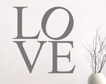 Love Letters Wall Sticker, Love Wall Stickers, Love Wall Decal, Love Wall Art, Love Wall Decor