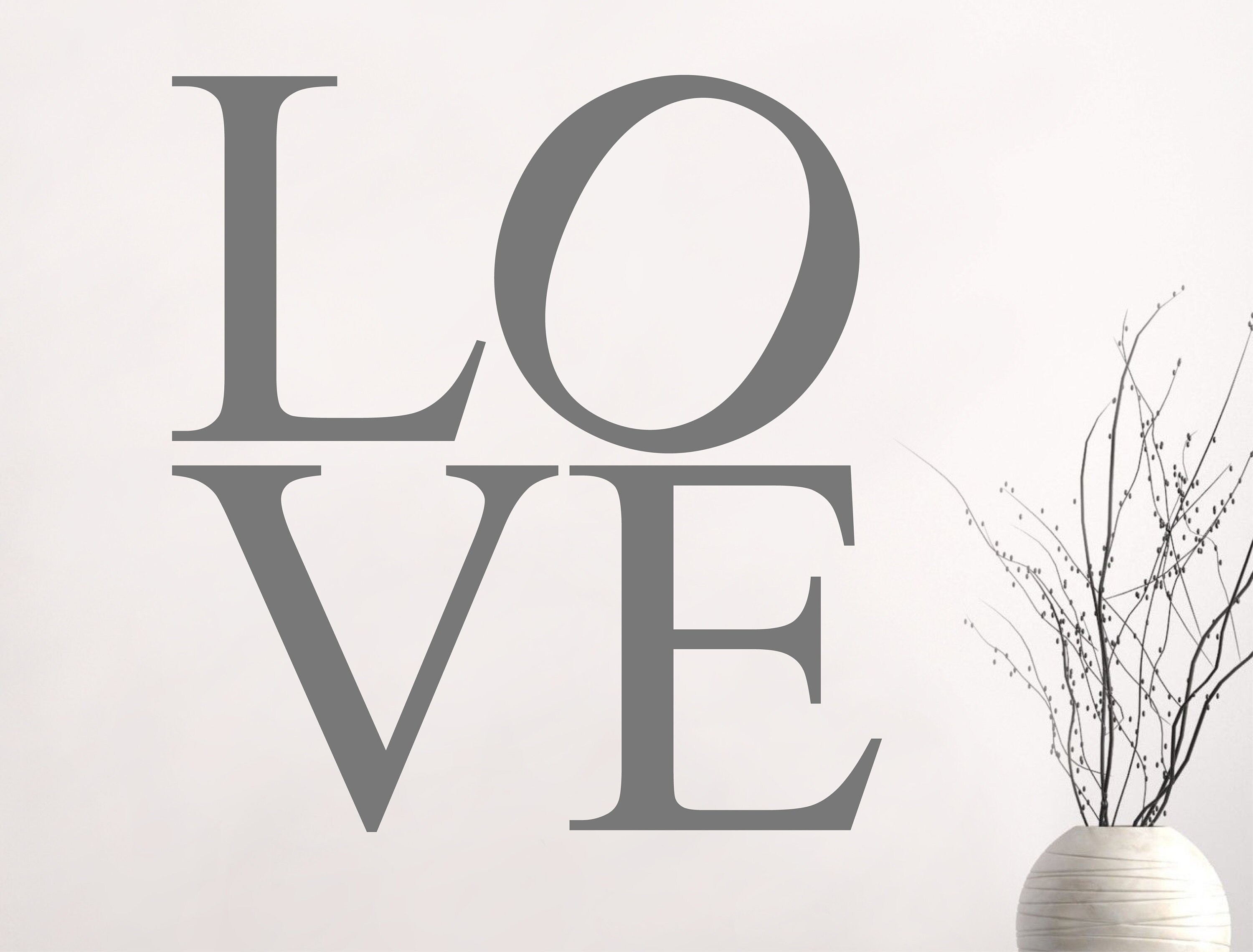 Love Letters Wall Sticker Love Wall Stickers Love Wall Etsy España