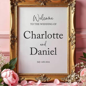 Welcome to the Wedding of Mirror Sticker, Personalised wedding welcome sign decal, Wedding mirror decal, Custom wedding sticker