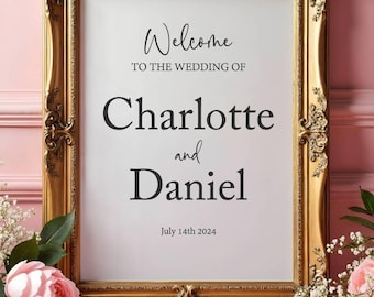 Welcome to the Wedding of Mirror Sticker, Personalised wedding welcome sign decal, Wedding mirror decal, Custom wedding sticker