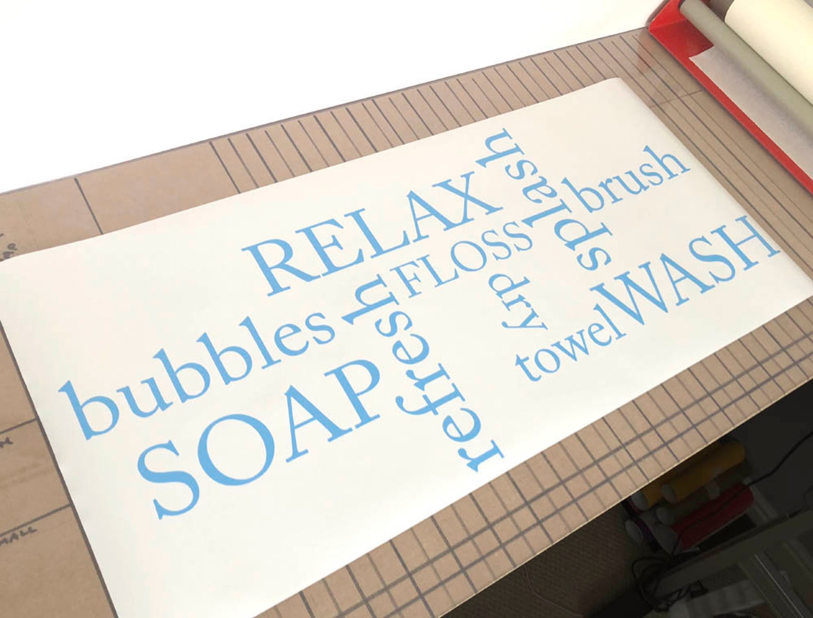 Bathroom Wall Decor Words Bathroom Decals Bathroom Wall Etsy UK