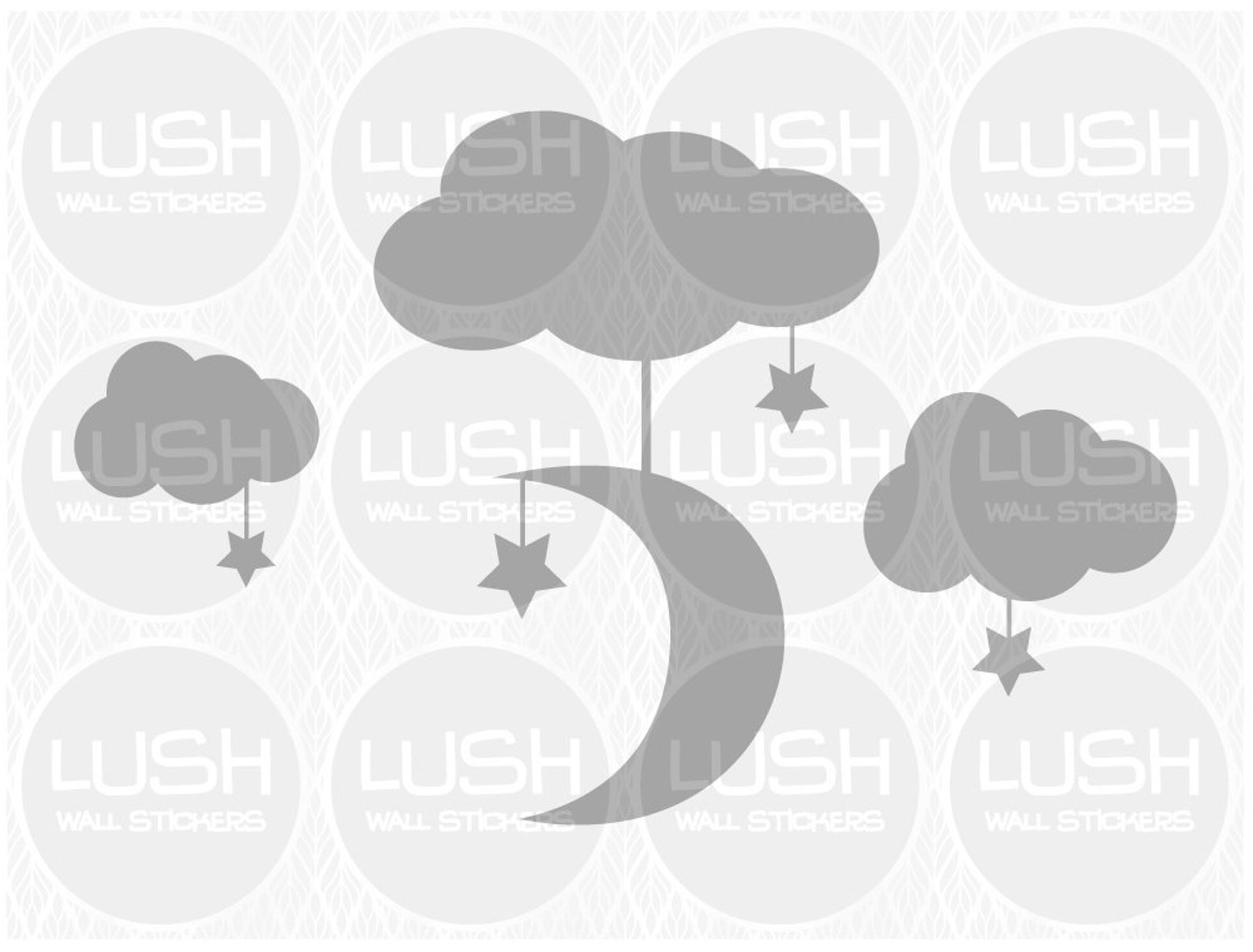 Clouds Moon and Stars Nursery Decor Nursery Wall Art Bedroom Etsy UK