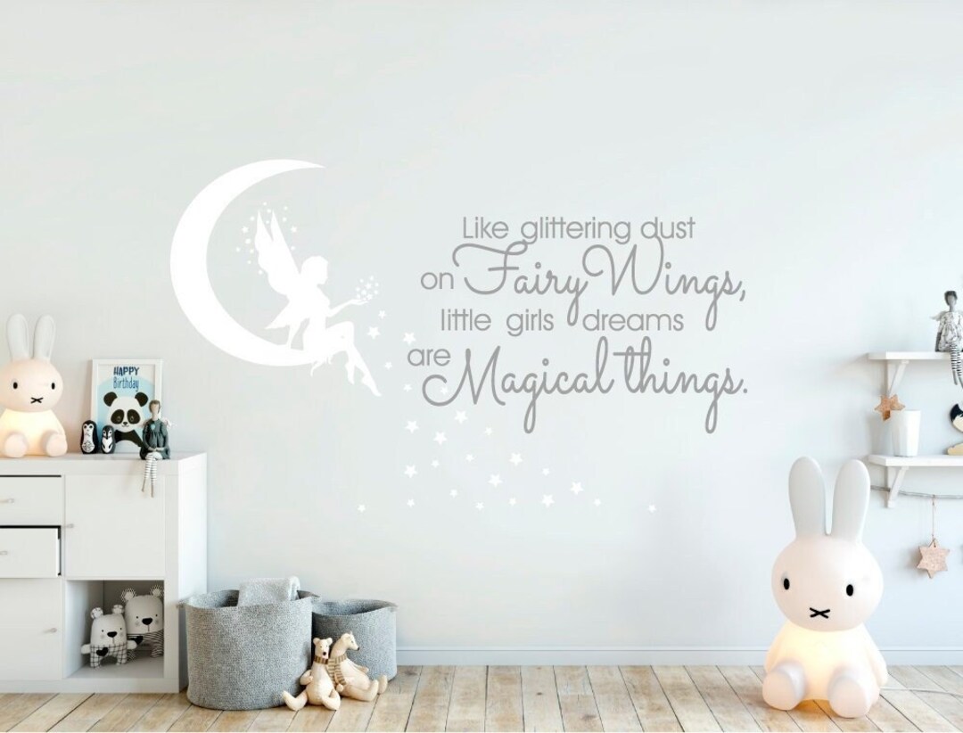 Custom Personalised Fairy Wall Decal Nursery, Fairy Wall Decor, Fairy ...