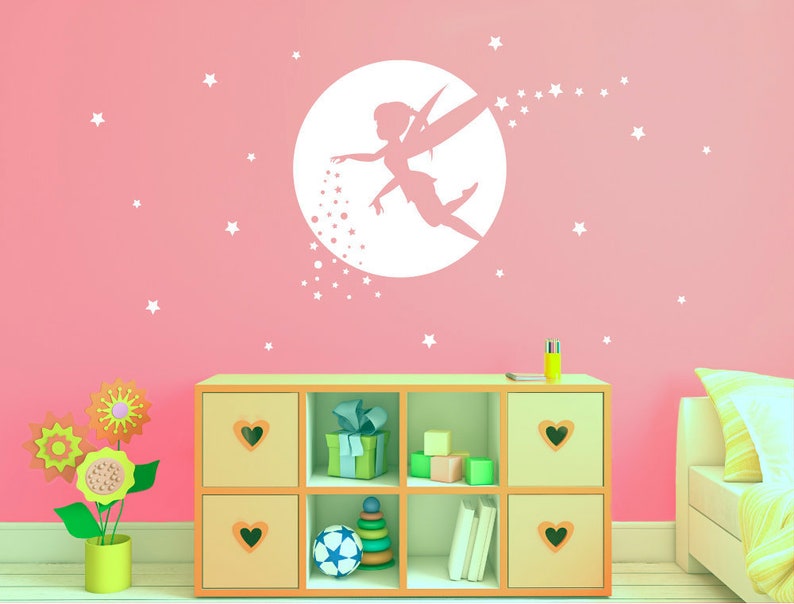 Fairy Wall Sticker Girls Room Decor Nursery Wall Decal Wall Decor Bedroom Fairy Wall Decal Girls Bedroom Decor Bedroom Wall Dec