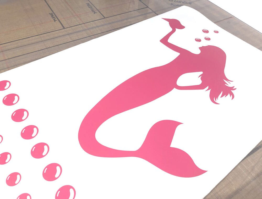 Personalised mermaid wall sticker mermaid wall decals Etsy