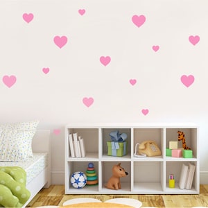 Heart wall stickers, heart wall decals, nursery wall decor, nursery wall art, heart stickers, hearts wall art