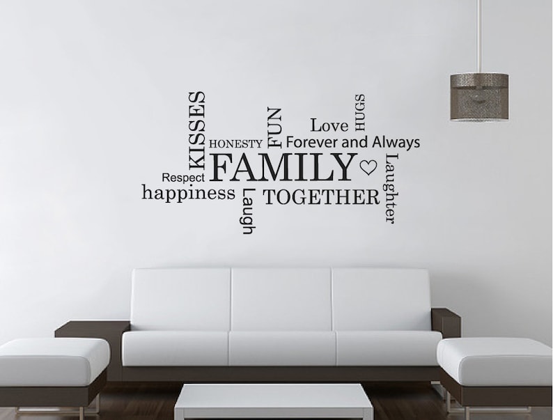 Family Word Art Family Wall Decal Family Wall Art Family Etsy