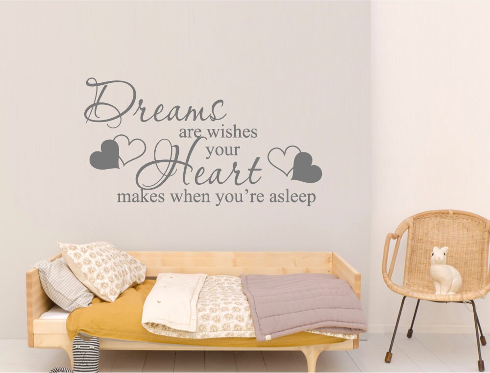 Dreams Are Wishes Wall Sticker Dream Wall Sticker Quotes Etsy UK