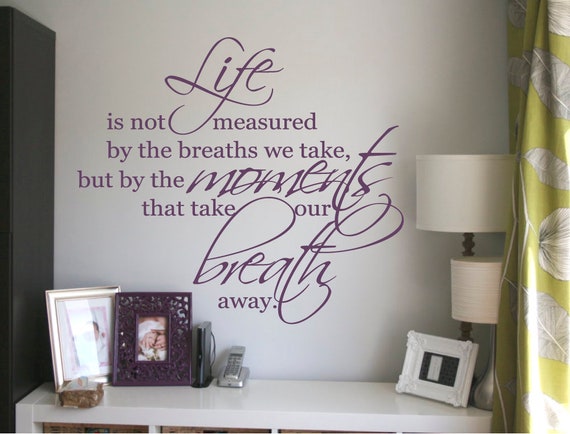 Life Quote Wall Art Life Quote Decor Life Is Not Measured Wall Sticker Inspirational Wall Quotes