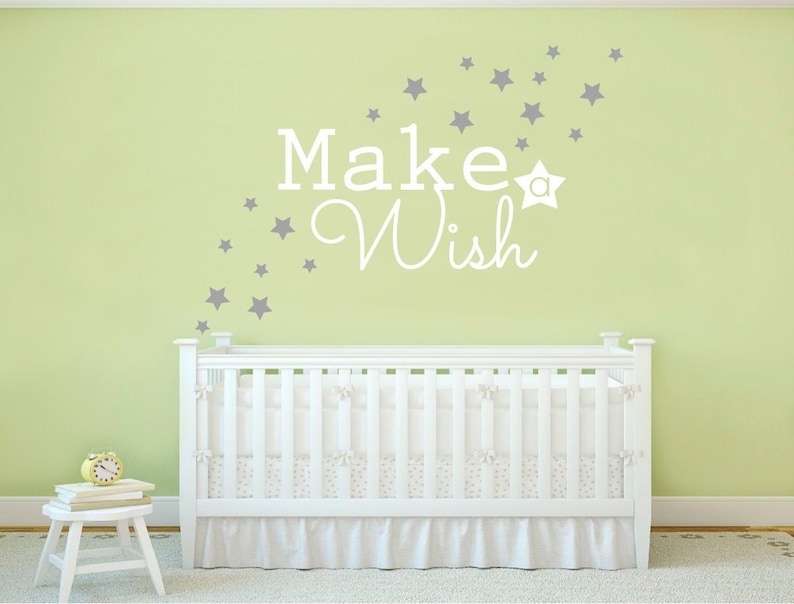 make a wish wall sticker make a wish wall decal make a wish | etsy