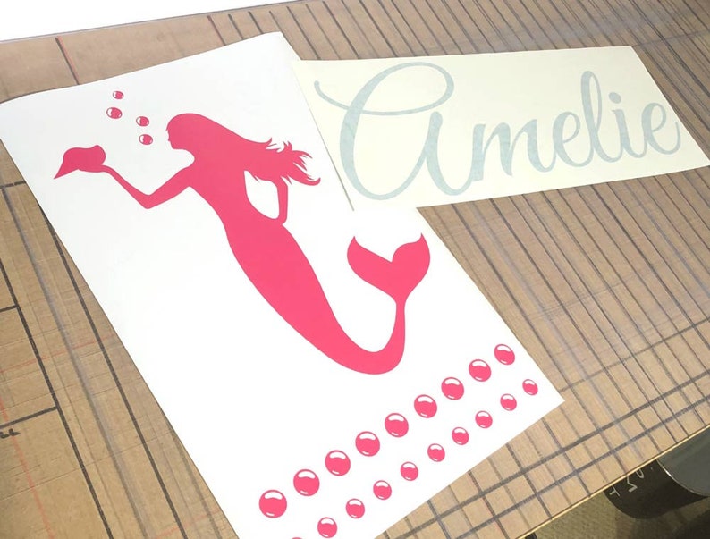 Personalised Mermaid Wall Sticker Mermaid Wall Decals Etsy UK