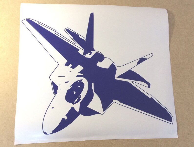 F 22 Raptor Sticker F-22 Raptor Fighter Jet Wall Decal Airplane Wall Decor, Fighter Jet ...