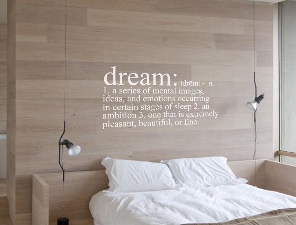 Dream definition wall sticker dream wall sticker dream wall Etsy España