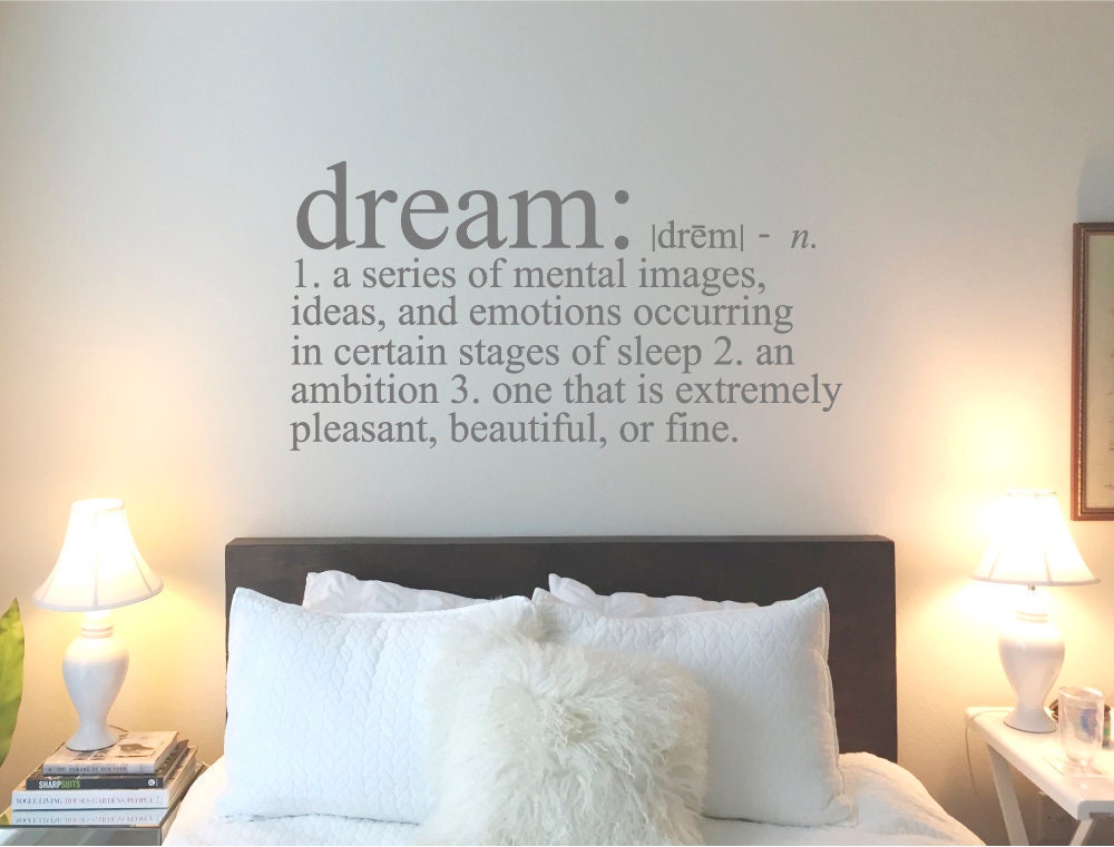 Dream definition wall sticker dream wall sticker dream wall Etsy España