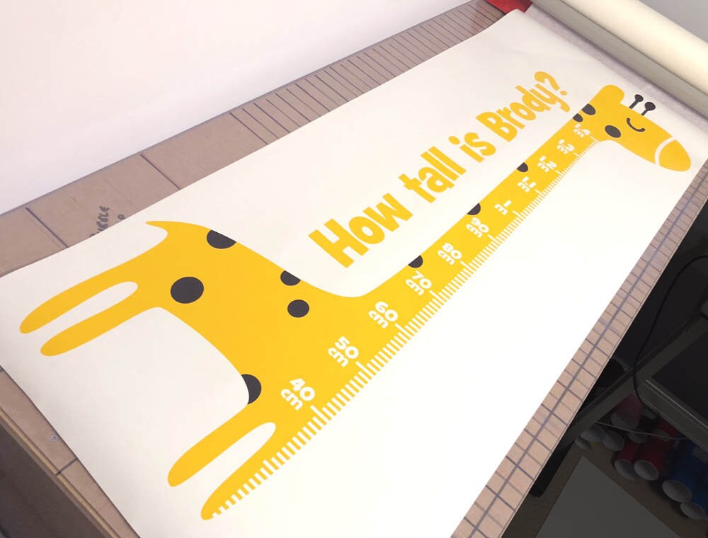Personalised Giraffe Height Chart Wall Sticker, Giraffe Height Chart ...