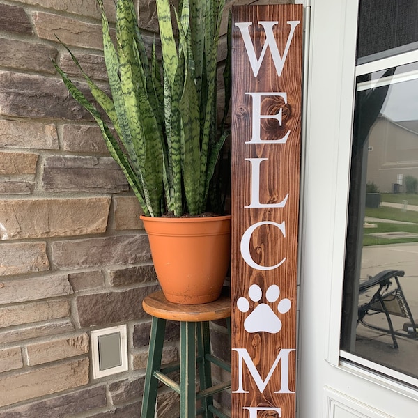 Farmhouse Welcome Sign, Welcome Dog Sign, Hope You Like Dogs, Rustic Porch Sign