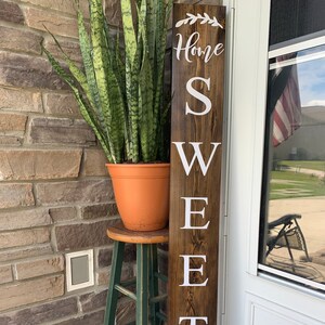 Farmhouse Porch Sign, Home Sweet Home Porch Sign, Rustic Wood Porch Decor, Farmhouse Welcome Sign