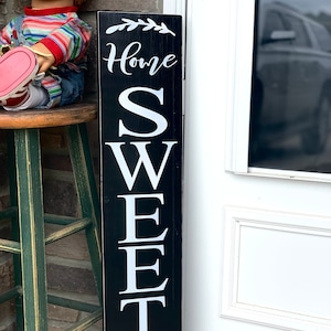 Farmhouse Porch Sign, Home Sweet Home Porch Sign, Rustic Wood Porch Decor, Farmhouse Welcome Sign