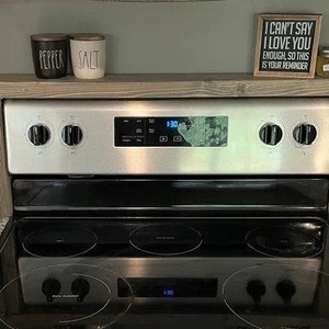 Over Stove Spice Rack | Rustic Farmhouse Spice Storage Shelf | Stove Top Cover | Kitchen Decor | Gift for Cook