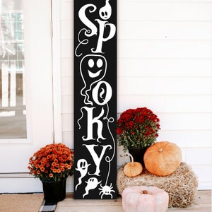 Spooky Season Wood Porch Leaner: Halloween Autumn Decor