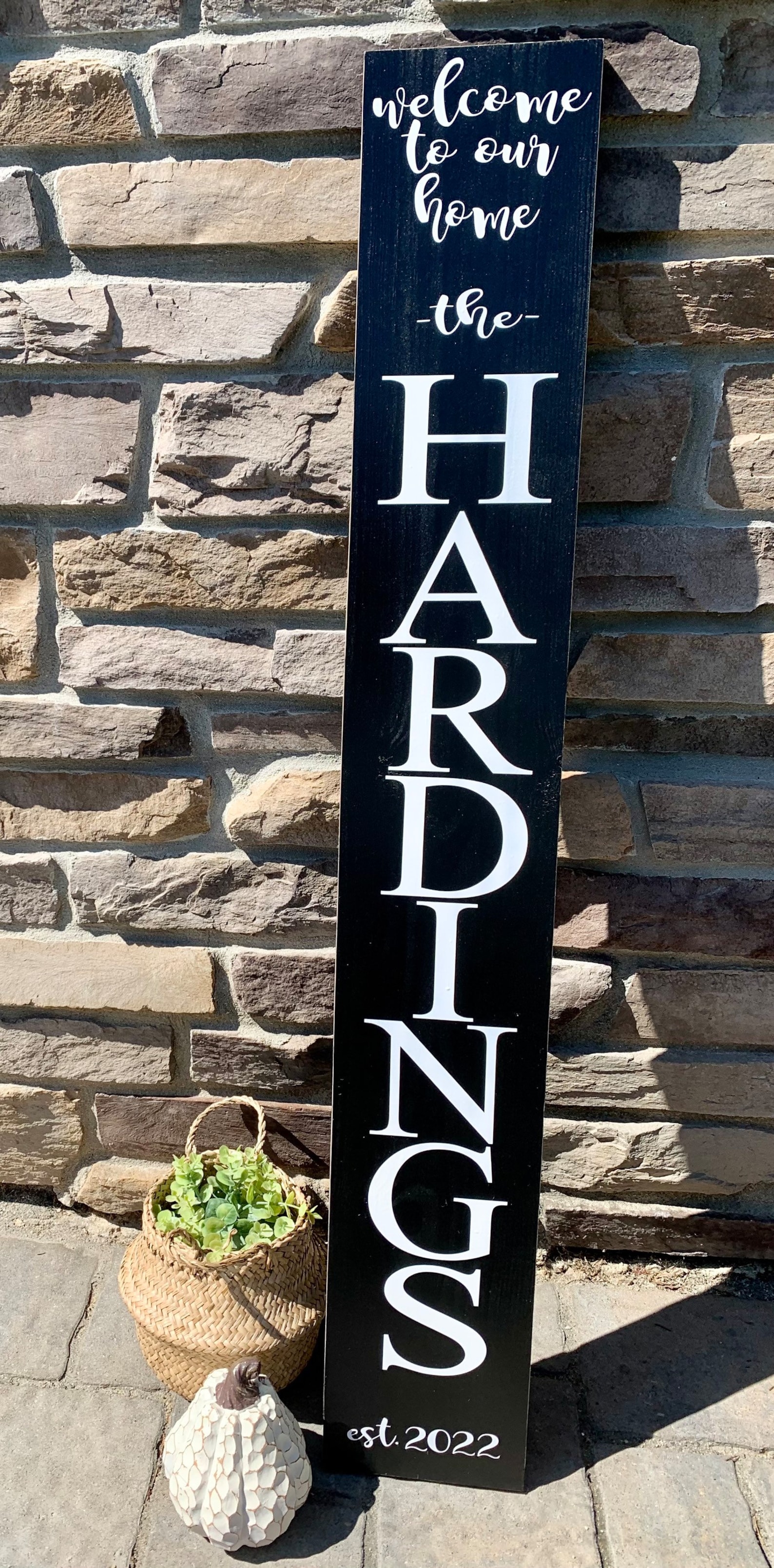 Last Name Front Porch Sign Family Name Sign Sign Etsy