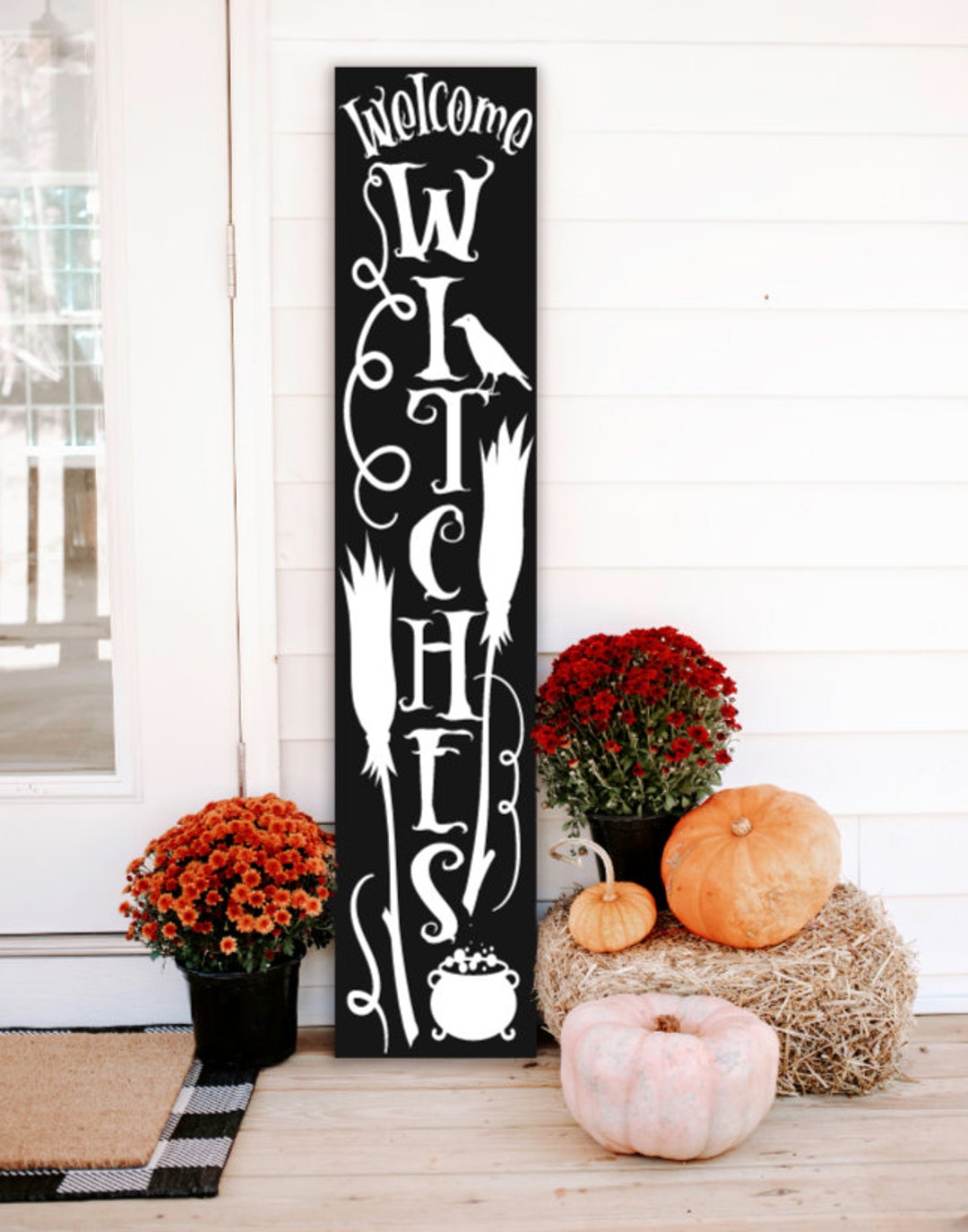 Panneau De Rue Sorcière Wiccan Halloween | Intérieur/extérieur