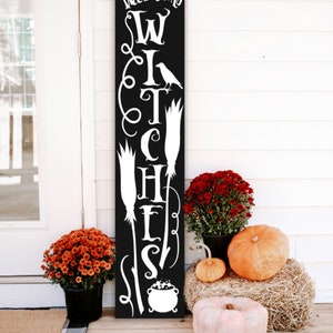 Welcome Witches Halloween Porch Sign: Fall Decor