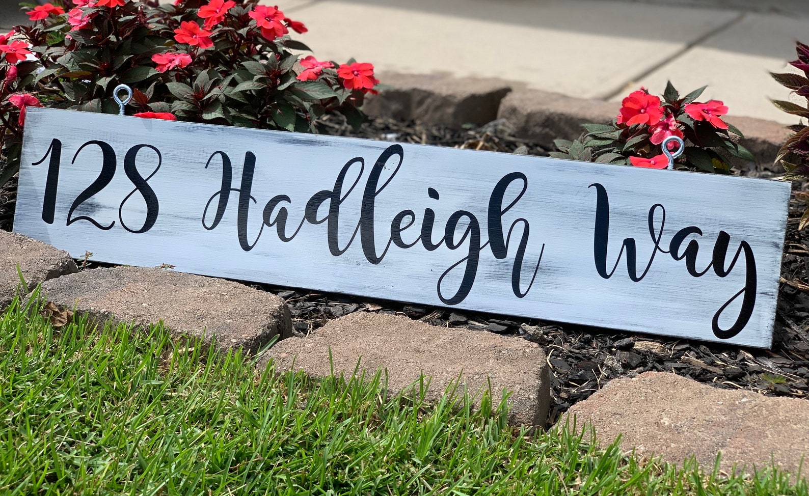 Modern Farmhouse House Number Sign Hanging Address Sign Last Etsy