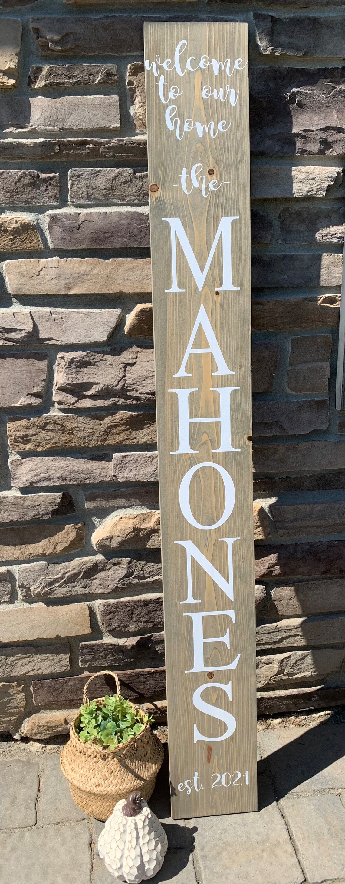 Last Name Front Porch Sign Family Name Sign Sign Etsy