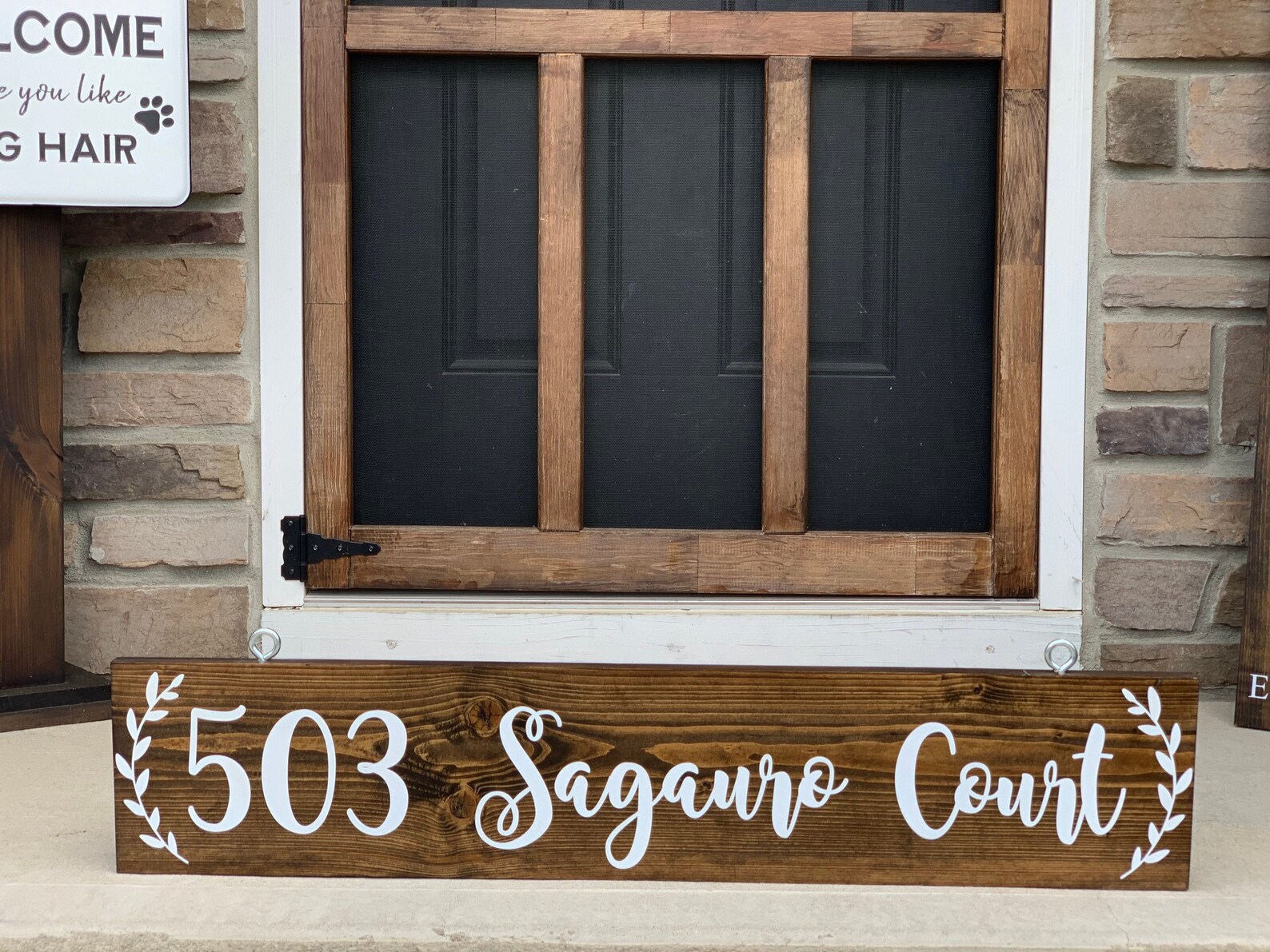 Modern Farmhouse House Number Sign Hanging Address Sign Last Etsy