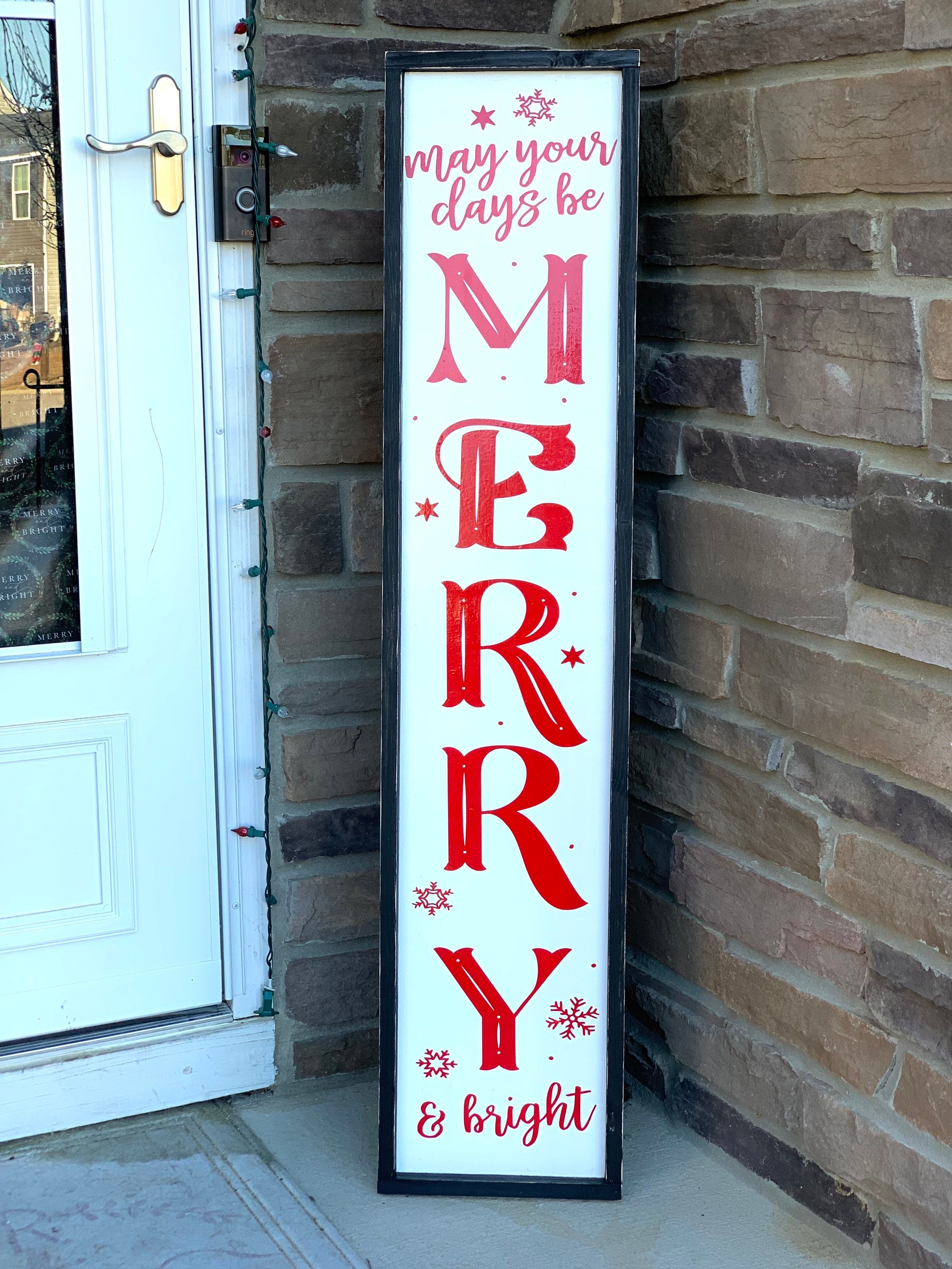 May Your Days Be Merry & Bright Christmas Framed Front Porch - Etsy