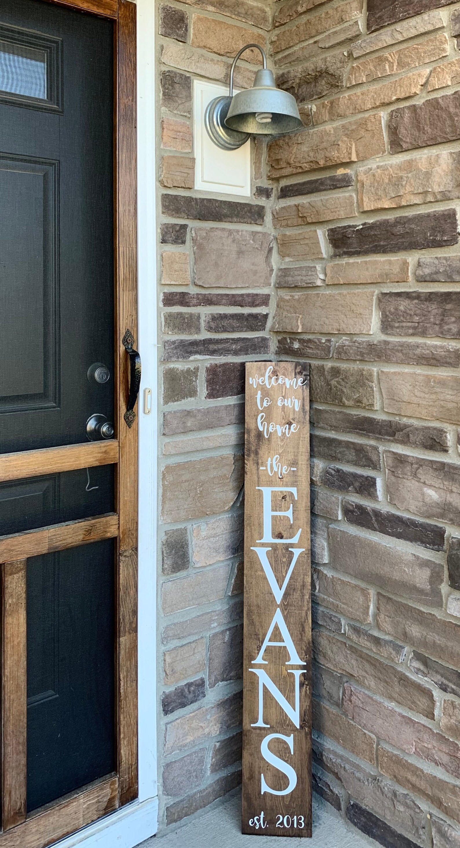 Last Name Front Porch Sign Family Name Sign Sign Etsy