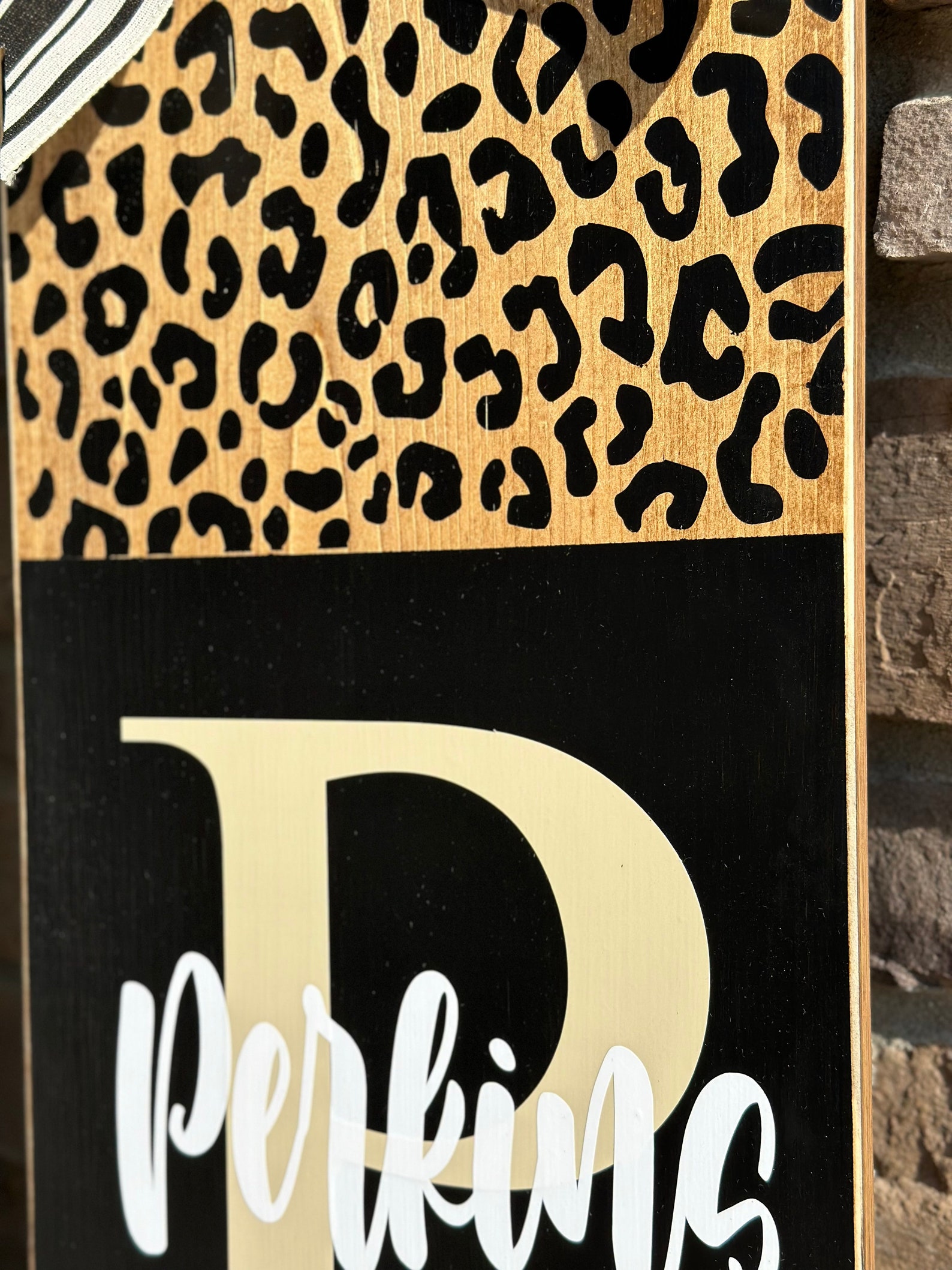 Personalized Cheetah Leopard Print Porch Sign: Farmhouse Decor - Etsy