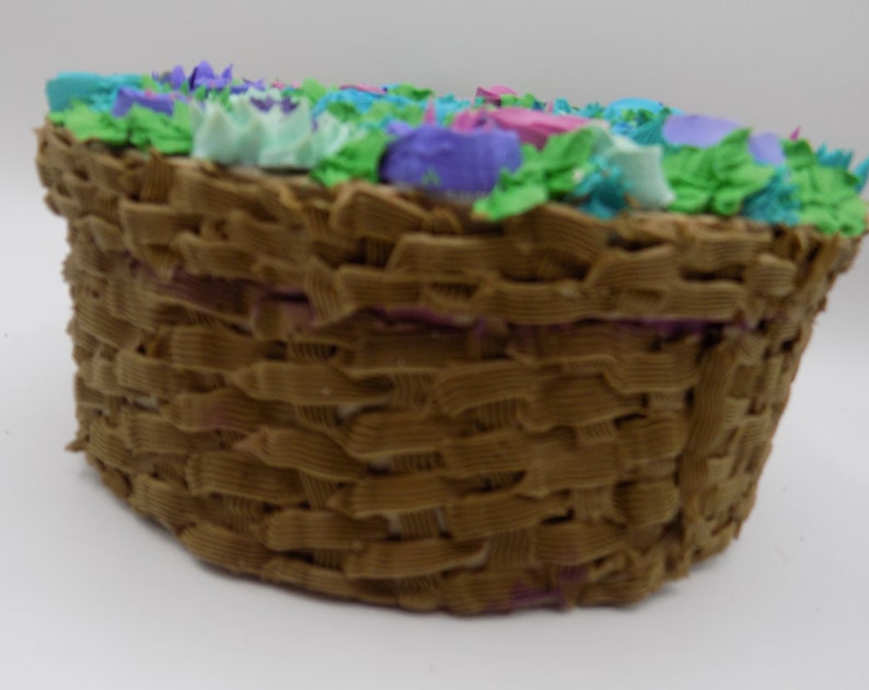 CUSTOM Floral Basket Faux Fake Cake Gift Box